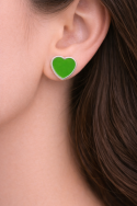 KOLCZYKI SERCA ZIELONE                                                                                      (0665-134 SA) - 2