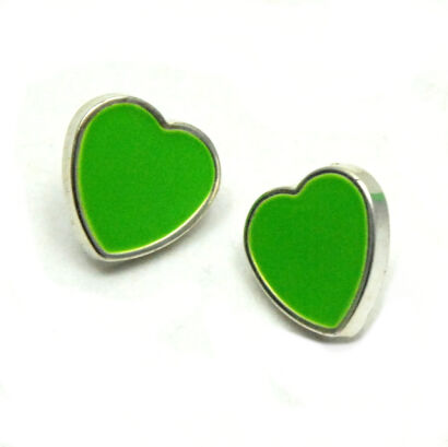 KOLCZYKI SERCA ZIELONE                                                                                      (0665-134 SA)
