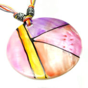 Wisiorek / naszyjnik z masy perłowej KOLOROWY                                                                       0612-506                                        - 2