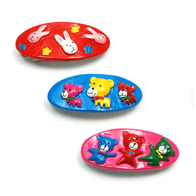 KLAMRY / SPINKI DZIECIĘCE  KOLOROWE 6 SZTUK                                                                        (0209-525)