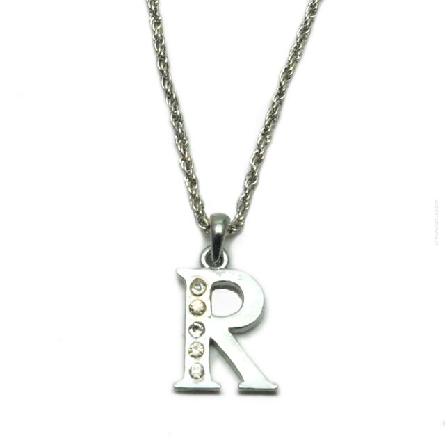 NASZYJNIK METALOWY Z ZAWIESZKĄ  LITERKA 