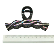 SZCZĘKI / KLAMRY DO WŁOSÓW CZARNE OZDOBNE (6 SZTUK)                                                                                 0111-508 - 3