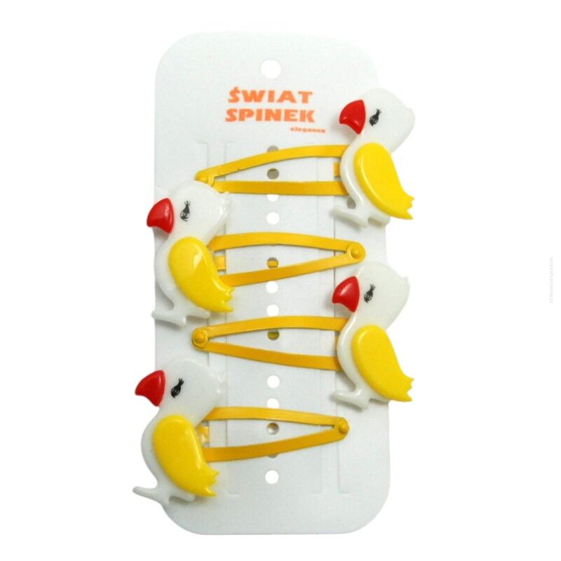 PYKI / SPINKI DO WŁOSÓW DZIECIĘCE Z OZDOBAMI- PTAKAMI 4 SZTUKI (5349 SA)