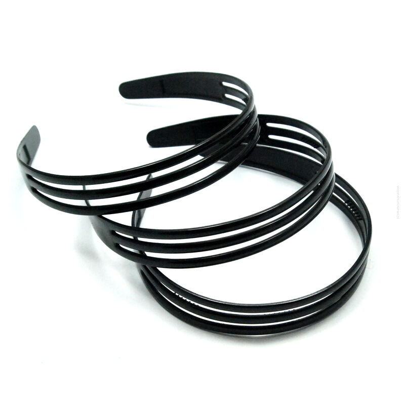 OPASKI DO WŁOSÓW POTRÓJNE CZARNE 6 SZTUK                                      (9235 SAM)