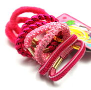 GUMKI DO WŁOSÓW MIX RÓŻOWY 8 SZTUK (0045-1) - 2