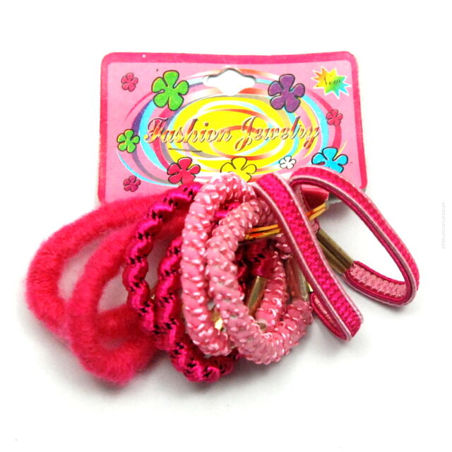 GUMKI DO WŁOSÓW MIX RÓŻOWY 8 SZTUK (0045-1)