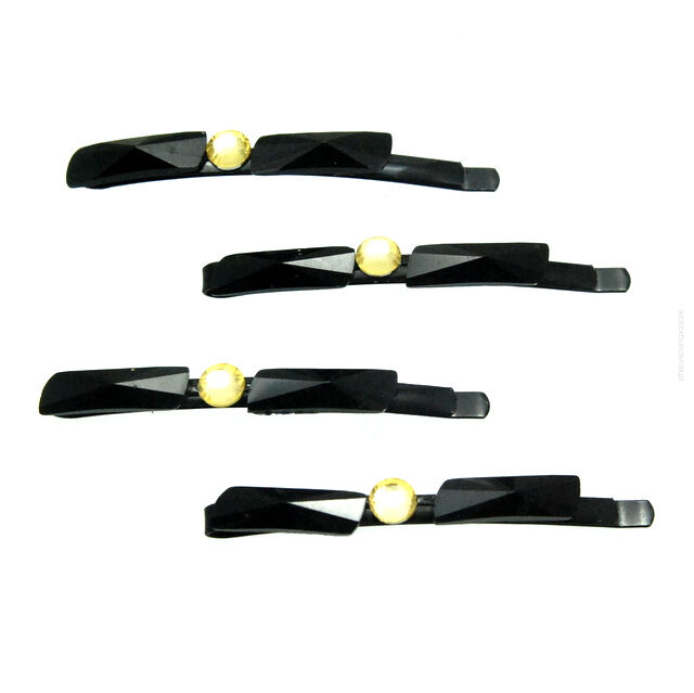 WSUWKI DO WŁOSÓW OZDOBNE CZARNE 4 SZTUKI                                                    (5992 SA)