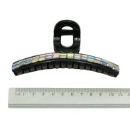 SZCZĘKI / KLAMRY DO WŁOSÓW CZARNE OZDOBNE 6 SZTUK                                                                                (0111-507 U) - 3