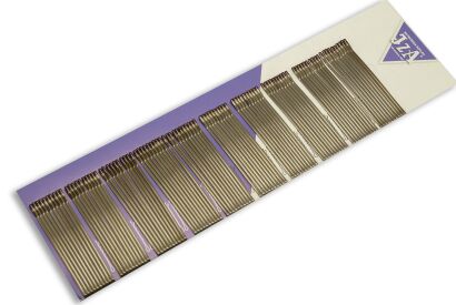 WSUWKI DO WŁOSÓW PROSTE BRĄZOWE 7 CM 2 KULKI 100 SZTUK                                   (117/100)