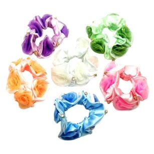 GUMKI SCRUNCHIE DO WŁOSÓW WIELOKOLOROWE 6 SZTUK                                                                               (9872 SA)