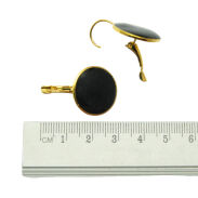 KOLCZYKI WISZĄCE EMALIOWANE CZARNE OKRĄGŁE (1658-1 SAM) - 3