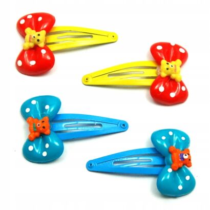 SPINKI / PYKI DO WŁOSÓW DZIECIĘCE KOKARDKI 4 SZTUKI (0169-538)