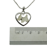 NASZYJNIK / WISIOREK NA ŁAŃCUSZKU Z SERDUSZKIEM                                           0611-4876-1 A/S - 3