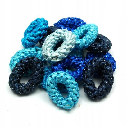 GUMKI DO WŁOSÓW OPONKI MIX NIEBIESKI 12 SZTUK                                (GUOP-1 SAH)