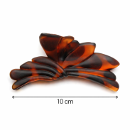SZCZĘKI / KLAMRY DO WŁOSÓW BRĄZOWE KWIATY 2 SZTUKI (0340-62 SAH) - 4