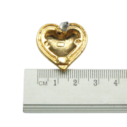 KOLCZYKI OZDOBNE SERCA W ZŁOTYM KOLORZE   (5469-2 SA) - 2