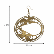 KOLCZYKI WISZĄCE METALOWE W ZŁOTYM KOLORZE                                                    (0615-651 SA) - 3