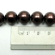 KORALE KLASYCZNE PEREŁKI BRĄZOWE 50 cm 0642-525 - 3