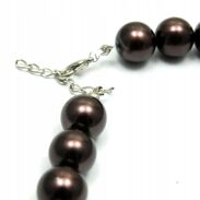 KORALE KLASYCZNE PEREŁKI BRĄZOWE 50 cm 0642-525 - 2