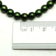 BRANSOLETKA  Z PEREŁEK JABLONEX ZIELONA (BRPR-10 SAH) - 4