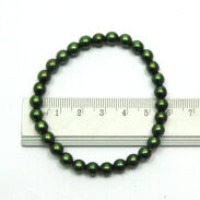 BRANSOLETKA  Z PEREŁEK JABLONEX ZIELONA (BRPR-10 SAH) - 5