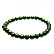 BRANSOLETKA  Z PEREŁEK JABLONEX ZIELONA (BRPR-10 SAH) - 3
