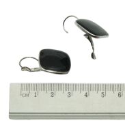 KOLCZYKI WISZĄCE EMALIOWANE CZARNE                                          (7562-1 SAM) - 2