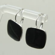 KOLCZYKI WISZĄCE EMALIOWANE CZARNE                                          (7562-1 SAM) - 3