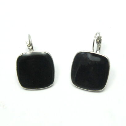 KOLCZYKI WISZĄCE EMALIOWANE CZARNE                                          (7562-1 SAM)