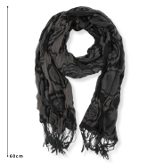 SZAL DAMSKI BRĄZOWY Z FRĘDZLAMI                                                                        SZAL-29 - 4