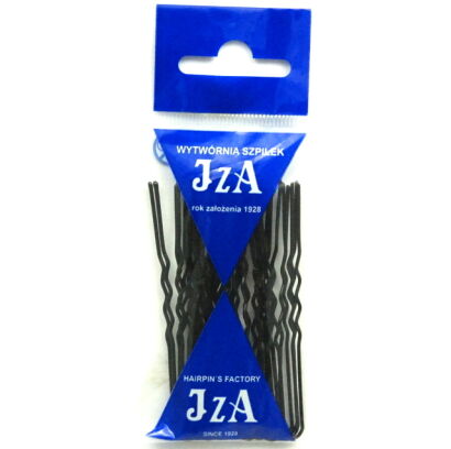 KOKÓWKI DO WŁOSÓW IZA CZARNE KARBOWANE 7.5 CM 20 SZTUK                (B275/20)