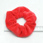 GUMKA DO WŁOSÓW WELUR SCRUNCHIE KORALOWY PRODUKT POLSKI 0103-RJ - 2