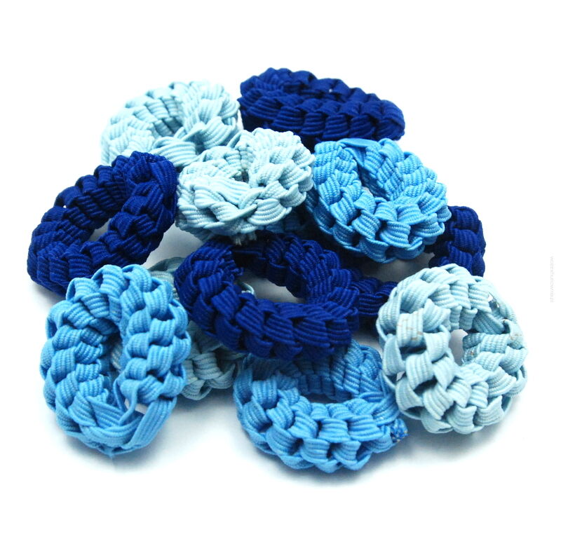 GUMKI DO WŁOSÓW OPONKI MIX NIEBIESKI 30 SZTUK (0006-22 SAM 2)