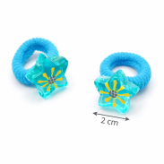 GUMKI DO WŁOSÓW DZIECIĘCE NIEBIESKIE GWIAZDKI 4 SZTUKI (0194-31 SAMH) - 2