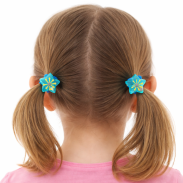 GUMKI DO WŁOSÓW DZIECIĘCE NIEBIESKIE GWIAZDKI 4 SZTUKI (0194-31 SAMH) - 3