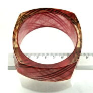 BRANSOLETKA SZEROKA-GRUBA W KRATKĘ                                                                         (0605-183 SAH) - 2