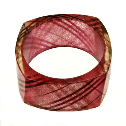 BRANSOLETKA SZEROKA-GRUBA W KRATKĘ                                                                         (0605-183 SAH)