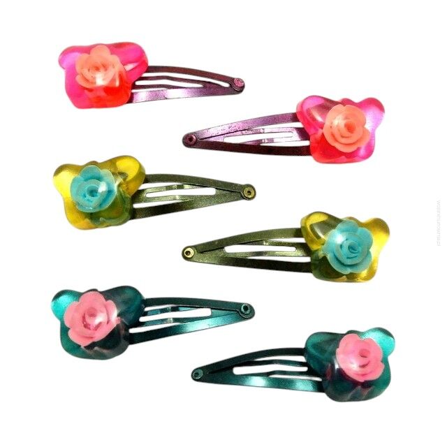 PYKI /SPINKI DO WŁOSÓW DZIECIĘCE KWIATKI 6 SZTUK (0331-508)