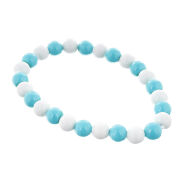 KORALE NA GUMCE BIAŁO NIEBIESKIE 0611-1025 - 2