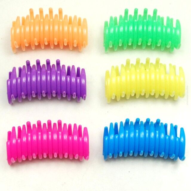 SZCZĘKI / KLAMRY DO WŁOSÓW KOLOROWE 6 SZTUK                                                                                  (0130-5 SAH)