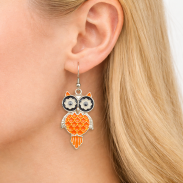 KOLCZYKI METALOWE W KSZTAŁCIE SOWY – 4,5 CM (0665-42) - 2