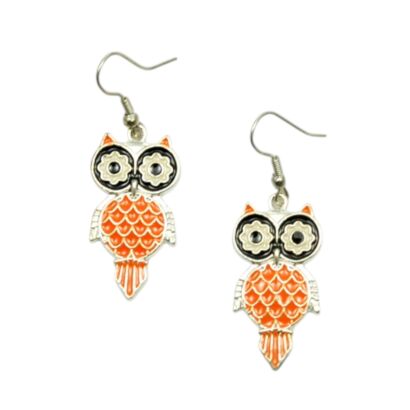 KOLCZYKI METALOWE W KSZTAŁCIE SOWY – 4,5 CM                                                    (0665-42)