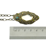 NASZYJNIK / WISIOREK NA ŁAŃCUSZKU Z OZDOBNĄ ZAWIESZKĄ                                                     0611-6713-1 AS - 2