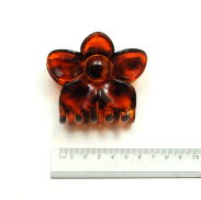 SZCZĘKI / KLAMRY DO WŁOSÓW BRĄZOWE KWIATY 6 SZTUK                                                            (0311-16 SAM) - 3