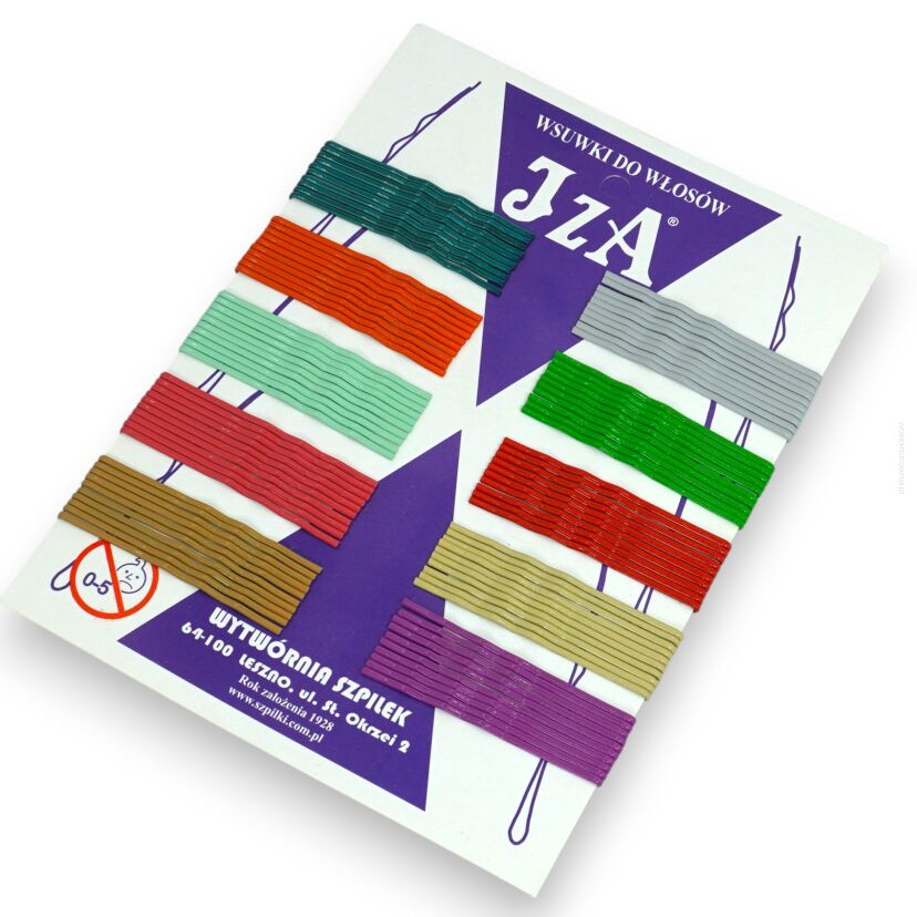 WSUWKI DO WŁOSÓW IZA KARBOWANE MIX KOLOROWE 6 CM 100 SZTUK                                           (0615/100)