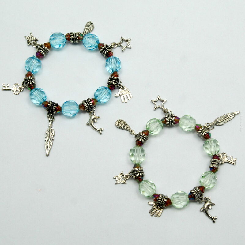 BRANSOLETKI NA GUMCE Z ZAWIESZKAMI 2 SZTUKI                                                                         (4955-1 SA)