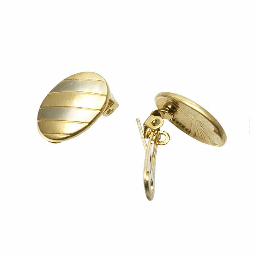 KLIPSY OZDOBNE-OWALNE W ZŁOTYM KOLORZE 0611-792