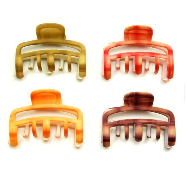 SZCZĘKI / KLAMRY DO WŁOSÓW KOLOROWE 4 SZTUKI                                                                        (0217-35 SAM)