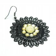 KOLCZYKI WISZĄCE OZDOBNE BLASZKI                             (0611-807 SA) - 2