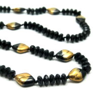 KORALE DŁUGIE NIEROZPINANE CZARNE                                                                        (KRD-2 SAHL) - 2